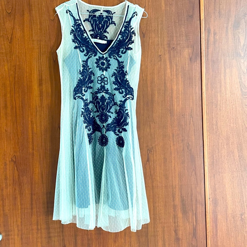 Solitaire Embroidered tulle dress